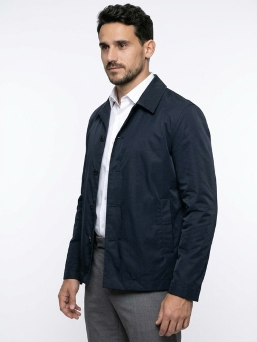 ASOS Men's Dark Blue Lightweight Jacket